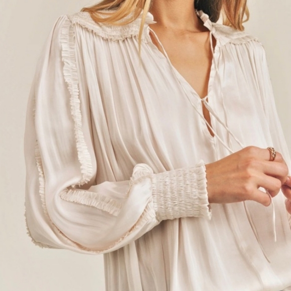 The Reset Tops - Reset NWT White Karissa Blouse